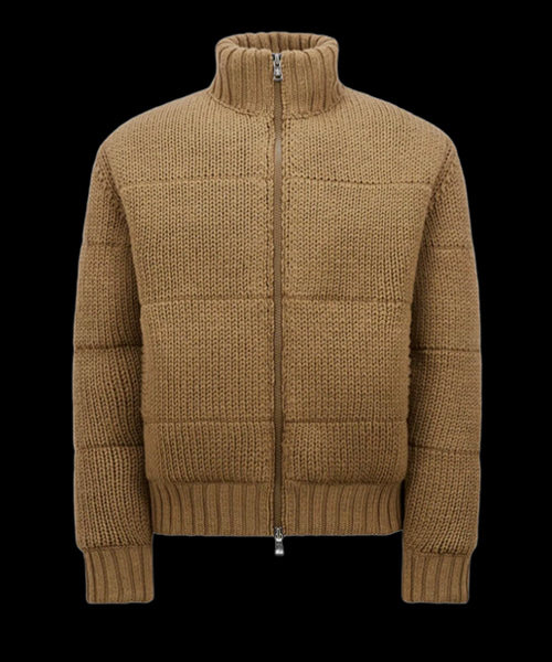 패딩 울 집업 가디건