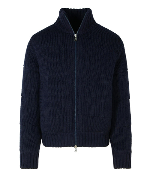 패딩 울 집업 가디건