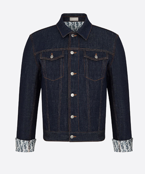 블루 로우 코튼 데님 자켓