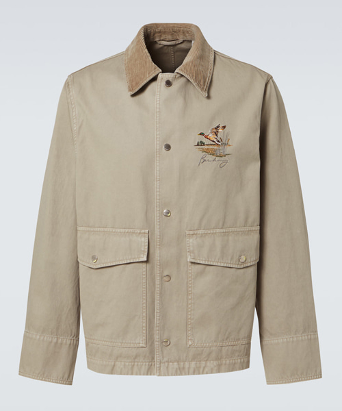 자수 코튼 트윌 필드 자켓