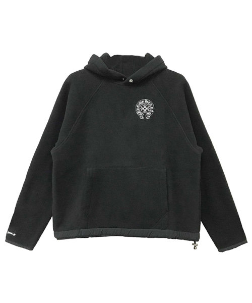 홀스슈 엠브로이더드 실버 버튼 폴라 플리스 후디