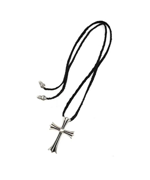 레더 블레이즈 실버 크로스 네크리스
