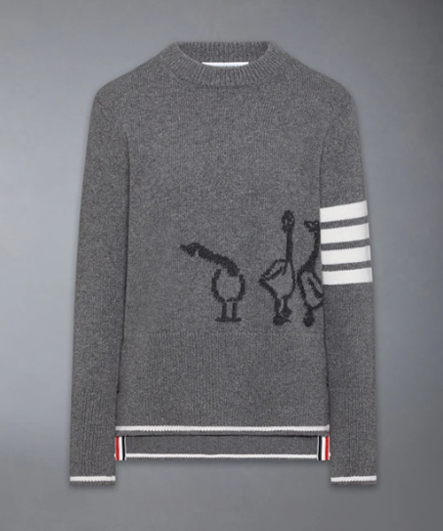 파인 메리노 인타르시아 기스 4-바 풀오버