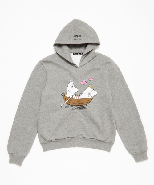무민 후드 지퍼 스웨터