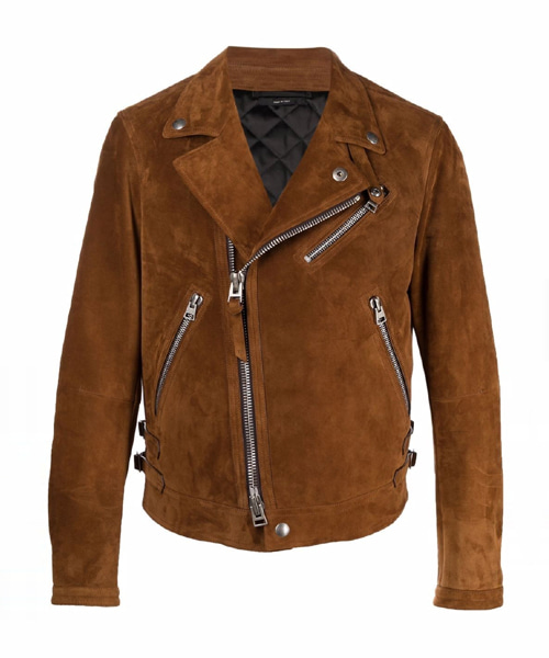 더블 브레스터드 바이커 재킷