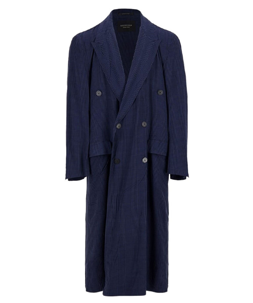 플루이드 더블 브레스티드 코트