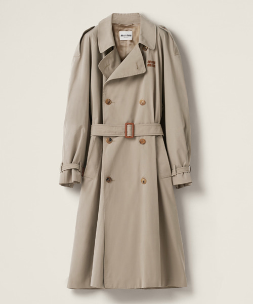 더블 브레스티드 파나마 코튼 트렌치 코트
