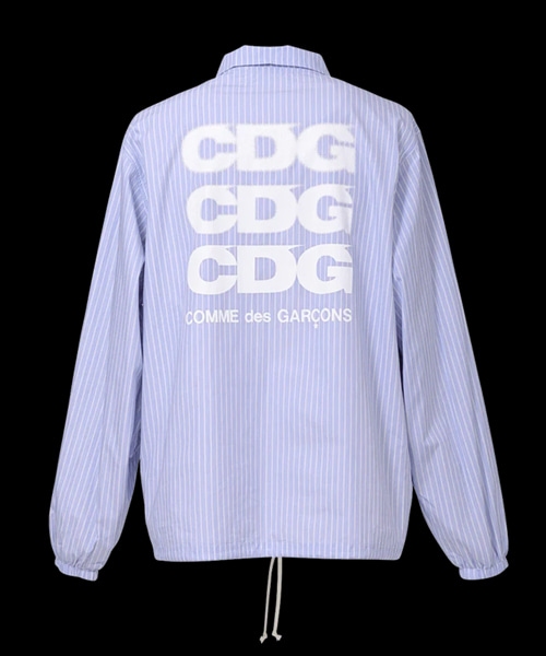 스트라이프 코튼 코치 자켓