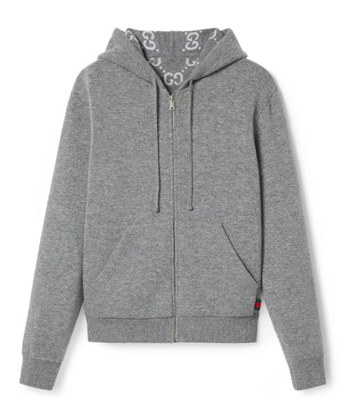 리버시블 GG 울 후디 집업 자켓