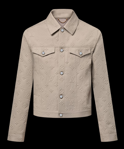 모노그램 엠보스드 데님 재킷