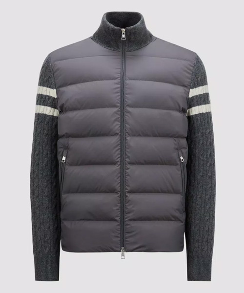 패딩 울 집업 가디건