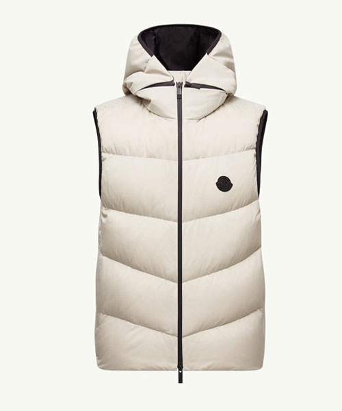 게르삭 트윌 퀄팅 후드 다운 조끼