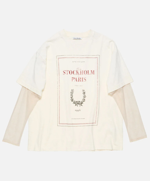 레이어드 프린트 티셔츠