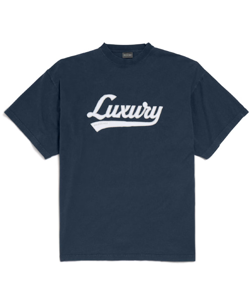 럭셔리 스크립트 오버사이즈 티셔츠