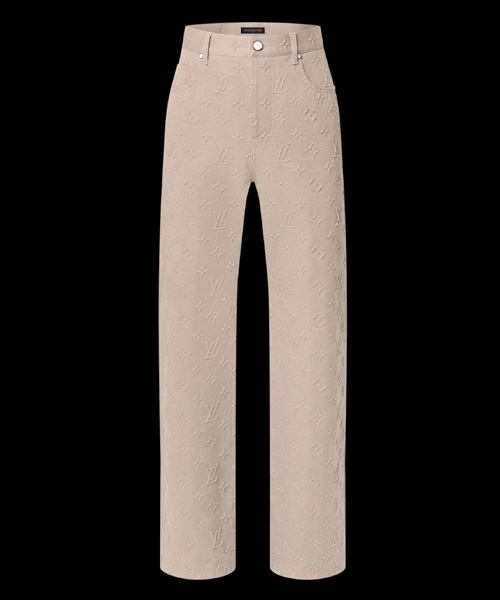 모노그램 엠보스드 스케이트 팬츠