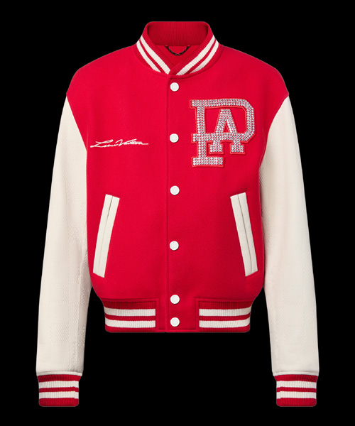 믹스 레더 바시티 블루종