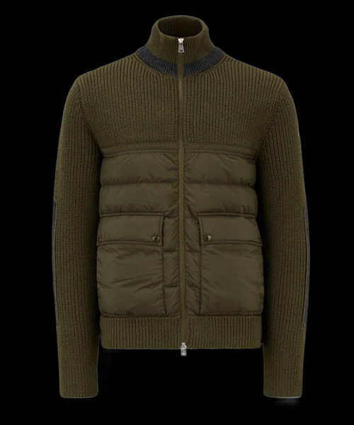 패딩 울 가디건