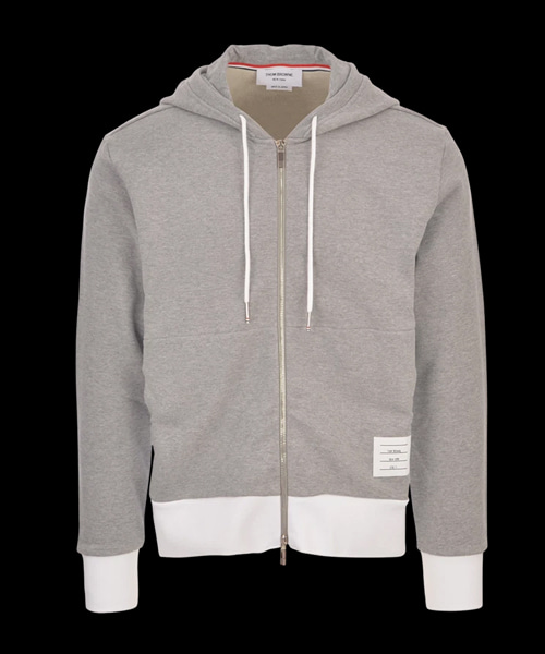 클래식 4-바 저지 집업 후디