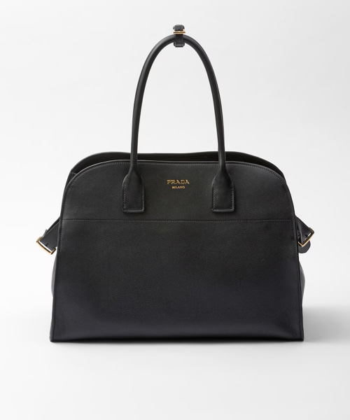 버클 장식 라지 가죽 토트백