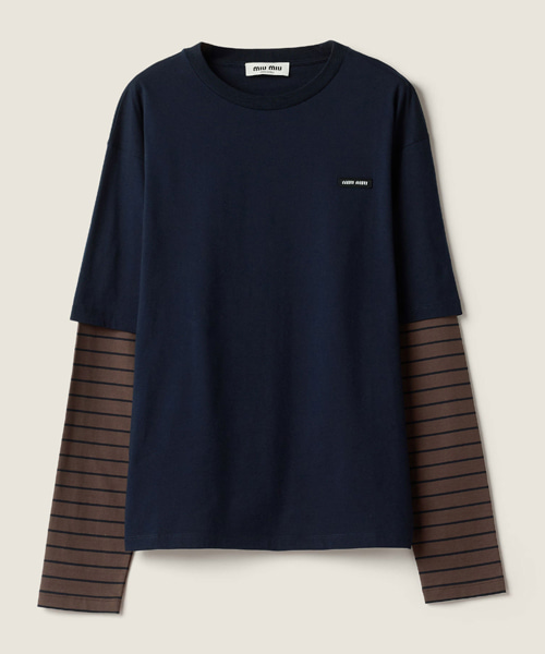 스트라이프 저지 티셔츠