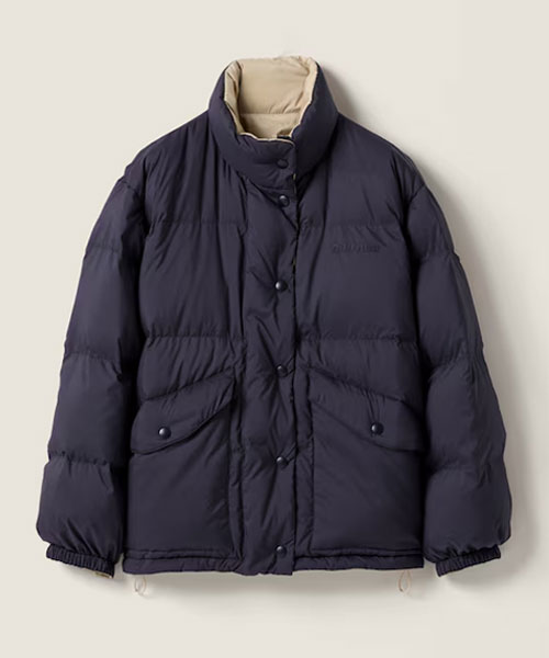 리버서블 테크니컬 퐁제 다운 재킷
