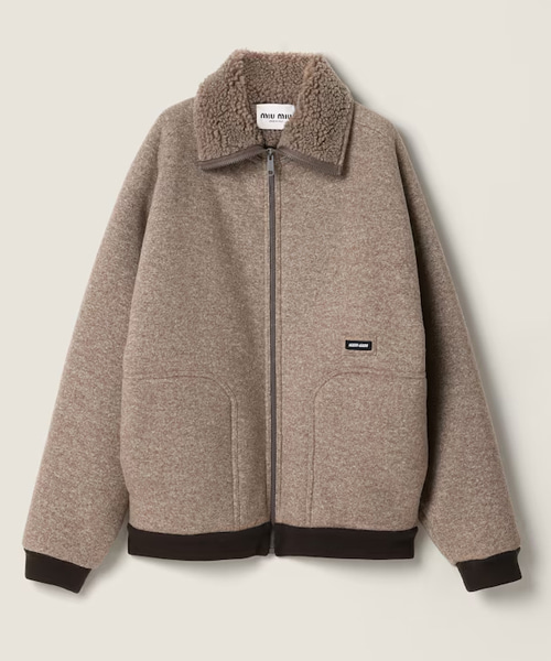 코튼 플리스 집업 블루종 자켓