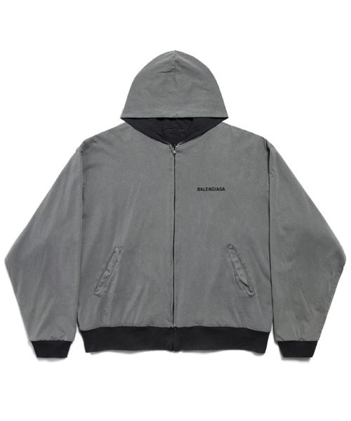 백 리버서블 집업 후디