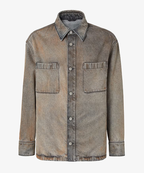 오버다이 데님 셔츠