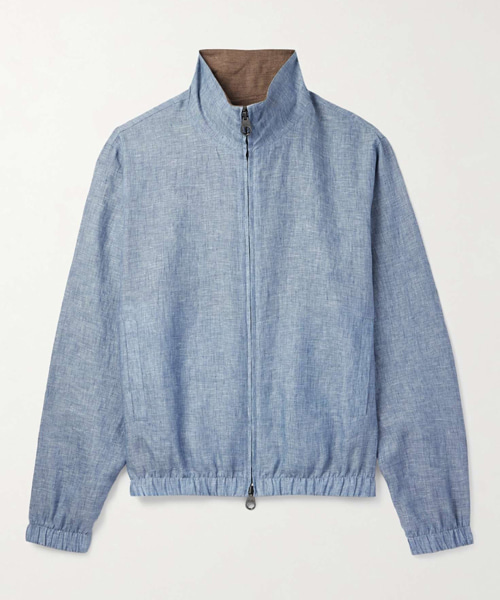 리버서블 리넨 봄버 자켓