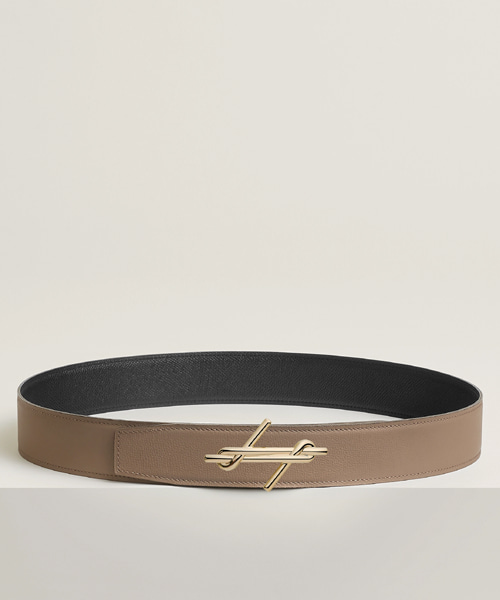 H 누에 벨트 버클 리버서블 가죽 스트랩 38mm