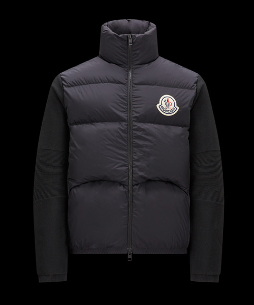 패딩 니트 가디건