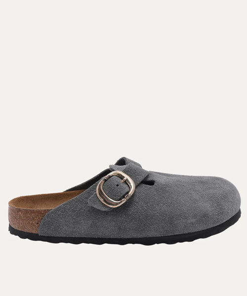 크로스 엠벨리시드 버켄스탁 보스턴 스웨이드 뮬