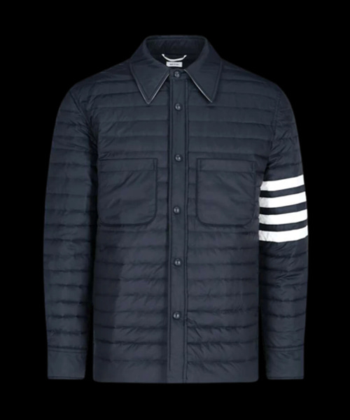 사선 다운 셔츠 자켓
