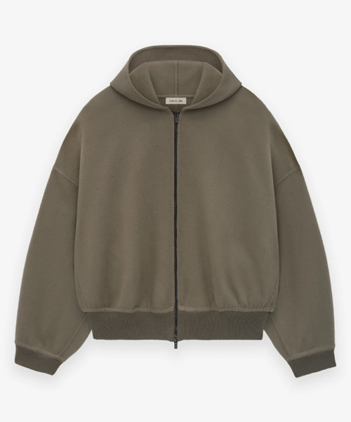 더블 울 캐시미어 후드 봄버