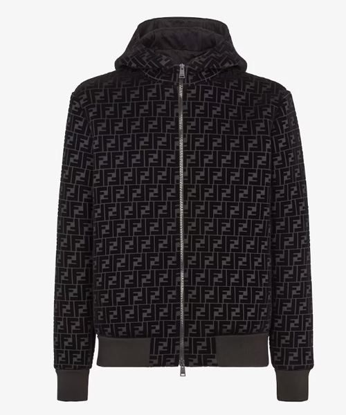 블랙 저지 스웨트 블루종 재킷