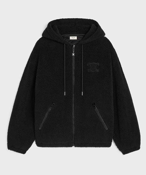 울 & 코튼 플리스 후드 재킷