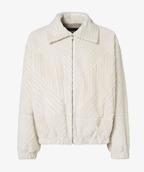 스웨이드 & 밍크 블루종