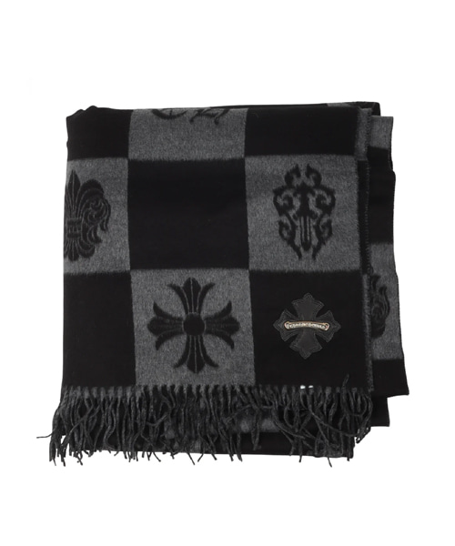 체크 캐시미어 담요