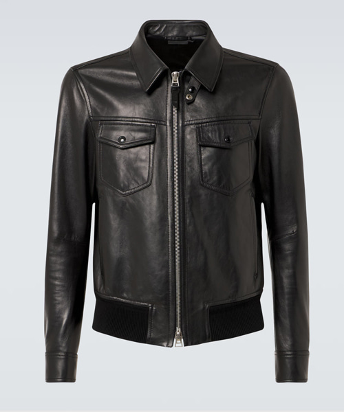 레더 블루종 재킷