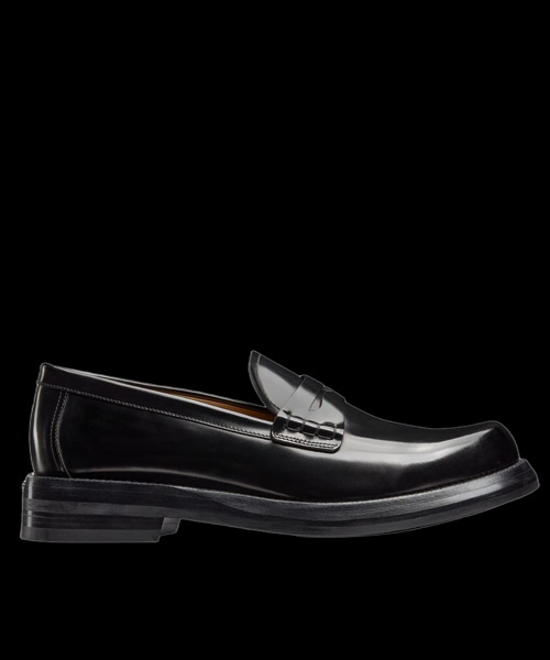 카를로 로퍼 블랙 폴리쉬드 카프스킨