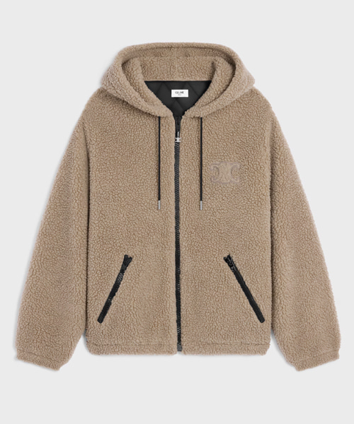 울 & 코튼 플리스 후드 재킷