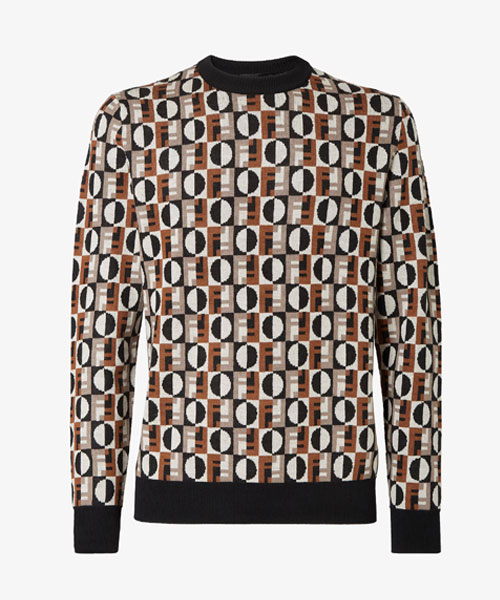 플레인 블랙 리브드 엣지 울 스웨터