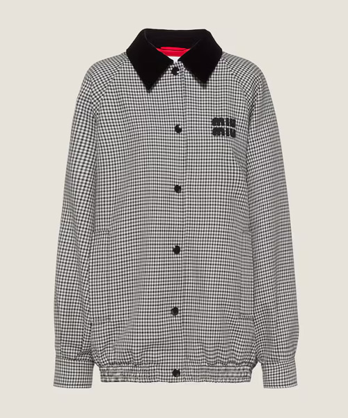 하운드 투스 벨티드 코트