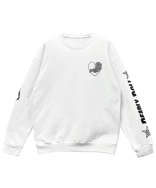 데들리 인형 바인 하트 로고 스웨트셔츠