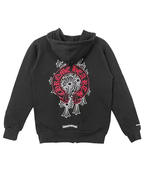 레드 홀스슈 로고 후드 집업 자켓