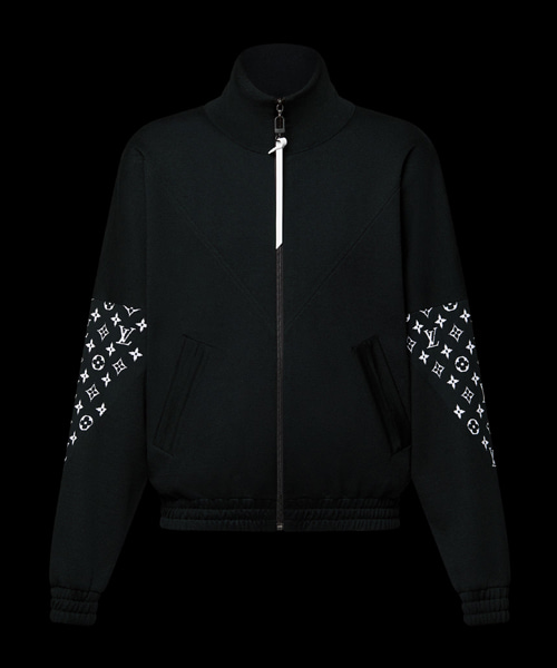 모노그램 액센트 니트 재킷