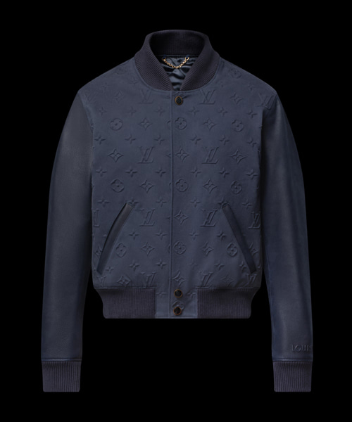 엠보스드 모노그램 코튼 바시티 재킷