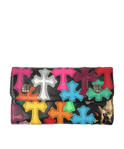 크로스 패치 트라이-폴드 월릿