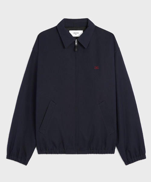 코튼 & 울 개버딘 블루종 자켓