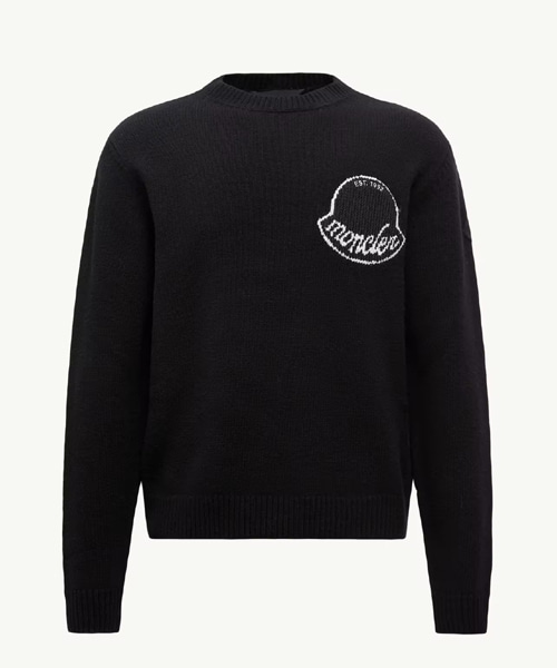 엠브로이더드 로고 울 스웨터